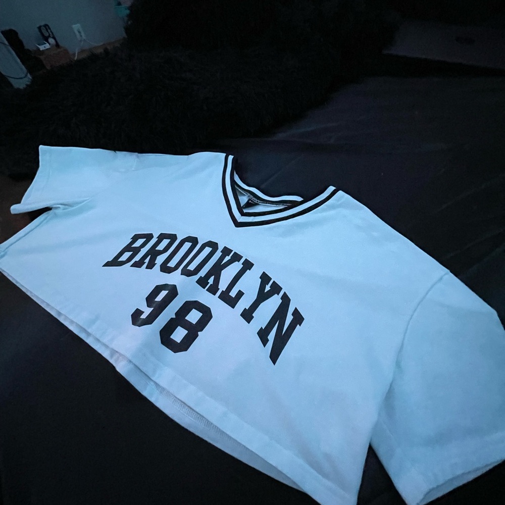 Brooklyn 98 Kids White Crop Top